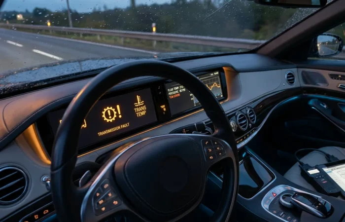 what does automatic gearbox warning light mean