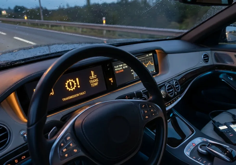 what does automatic gearbox warning light mean